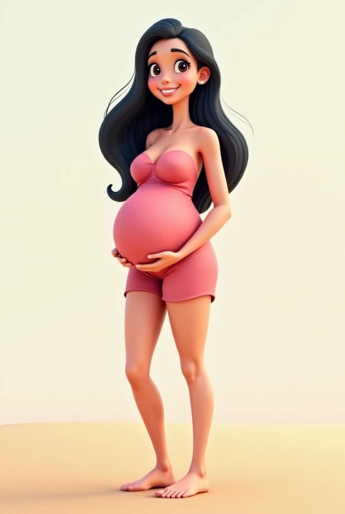 Cover of the Disney Pixar movie called La Buenota Mama where Karely Ruiz appears pregnant and Karely appears on the cover