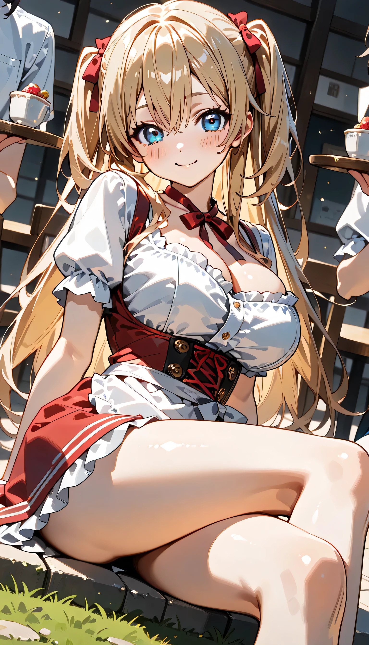 Smile、natta、Raw photography、(((Ultimate Beauty Portrait)))、((glistning skin))、女の子1人、15 year old beautiful girl in Prague、bright expression、((brown haired))、(cleavage of the breast)、(plaid pleated skirt:1.5)、((Big eyes that shine like jewels))、open cardigan、Open your clothes、panthyhose、Glossy glossy skin、(Medium Hair)、(Silky Ponytail Hair)、(is standing)、(frombelow)、Under the skirt、Under the skirt、(Close-up of underwear from below)、eye liner、Beautiful bangs、Hair between the eyes、((masterpiece、top-quality、ultra-detailliert、Film Light、intricate-detail、hight resolution、ighly detailed))、细致背景、8KUHD、Digital SLR、Soft light、hightquality、Film grain、FujifilmXT3 、Shallow depth of field、natural soft light、Kamimei、Lush bust