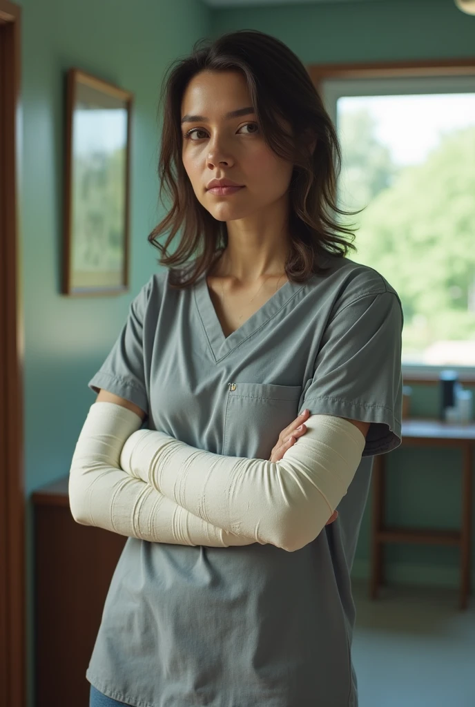 photo of (CTI_burglund:0.95), an attractive young woman, in a (surgical suite), wearing a (turtleneck-tissue-dress:1.1), (blissful), shallow depth of field, vignette, high budget Hollywood film, bokeh, cinemascope, epic, gorgeous, film grain