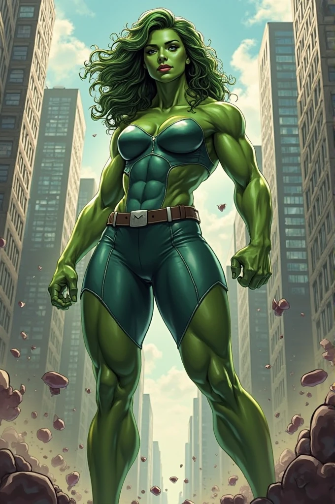 Muscular hulk in bikini