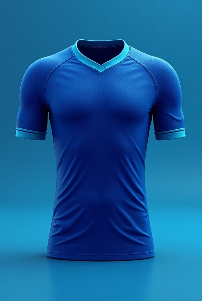 Design me a soccer uniform with black colors, White and blue