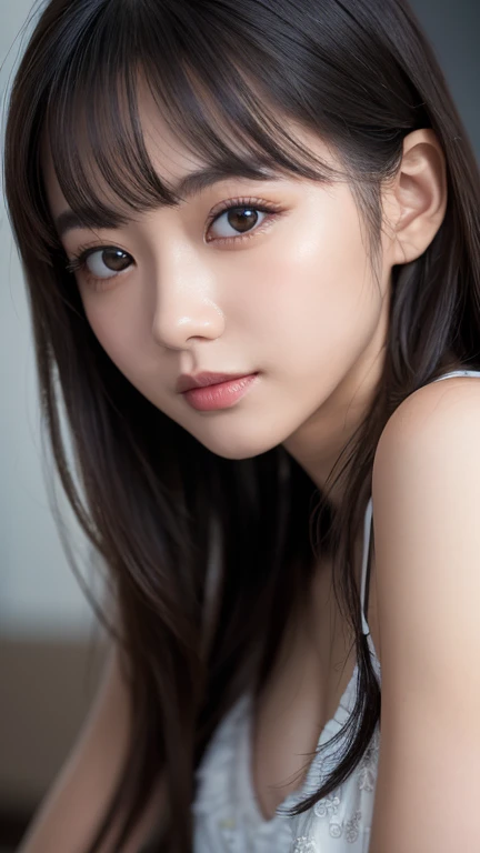 (8k, RAW photos, photorealistic: 1.25), (lip gloss, eyelashes, shiny skin, top quality, ultra high resolution, depth of field, chromatic aberration, caustics, wide lighting, natural shading, Kpop idol) look at the viewer with calm and goddess-like happiness, pose, swimsuit, blonde hair, hairpin,