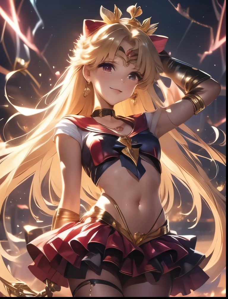 （（（ＳＦＷ、Highest quality、 first class masterpiece 、 normal body of a real person 、8k、  detailed face 、super precise、   real color 、５refer to、Highest）））、Sailor Venus、『sailorMoon』、sailor warrior、 Gold、long hair per person、Magic Girl、pretty girl、 can be used、Oshitoyaka、masochist、 Navel Exposure 、Beautiful breasts、Chest Valley、 golden tiara、Black ribbon on the chest 、slender、 slim、High-leg ultra-thin umbilical skin transparent chain slingshot、Panchira super miniskirt、Embarrassing Poses 、Humiliation Pose、Fall into Darkness、big pink heart tattoo on navel、big heart dirty tattoo on chest、pink heart tattoo on the body、big heart patch on the nipple、dark light、evil magic particle、Lightning of Darkness、Hypnosis、Hypnotic、Brainwashing Machine、full body chain bondage 、Eyes that shine in a heart pattern、hollow eyes、slave iron collar with chain lead、metal first round、Submissive Female Slave、Brain washing is complete、embarrassed blush、ChainBondage、A lot of chains、Trembling violently and panting、bliss、mouth wide、stick out your tongue、 salivate、ahe face、In heat、Be lustful、crying face、Ecstatic face、Handheld Chain、Chain iron handcuffs、Fluctuating Darkness、Obedience、loyalty、white breath、Lovely chain、Chain all over the body、Slave Chains