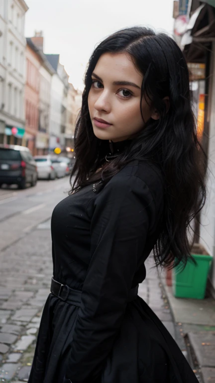 A 22 year old woman, with black, curly hair, model,
ultra quality expressive eyes,perfect hands
Perfect face, black short skirt, perfect ass
