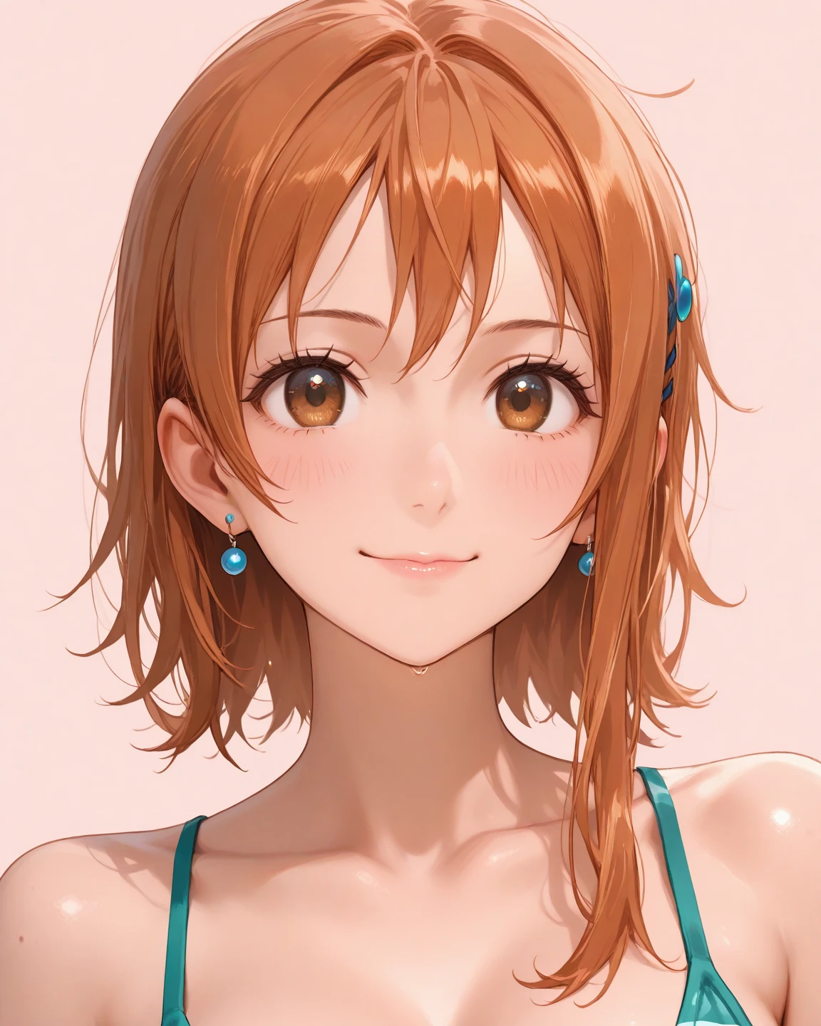 (Best Quality, 8K, Oil Painting, masutepiece:1.2), Ultra-detailed, (Realistic, Photorealistic:1.37), (((FULL BODYSHOT)))、Vibrant colors, (((A smile)))、(((Green Micro Bikini)))、(((Floral Bikini)))、(((２０Women of a certain age)))、(((slightly smaller breasts)))、 (((red hairs)))、(((Shoulder-length bob hair)))、((( White background))), (((I have my mouth wide open)))、(((My face is turning red)))、(((Girly Hairstyles)))、(((bobhair)))、(((In front of a white wall)))、(((Grim expression)))、(((Nothing on the top of the head)))、(((Puffing out cheeks)))