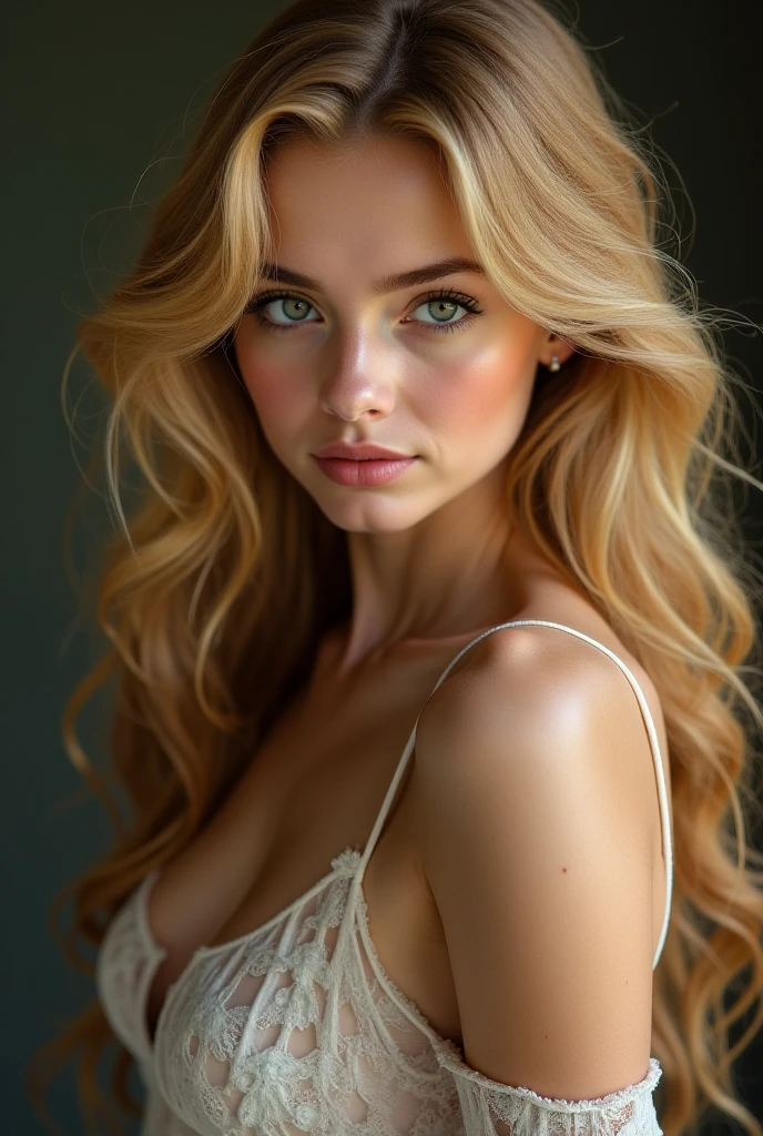 Raw photo, 20 years girl、Sexy Cute、perfectly proportions、Skeletal best、masterpiece、hight resolution、Farbe々Color、off shoulderlack lacy sheer lingerie、Large cleavage、a beautiful italian girl (High detailed skin:1.2),、beautiful thiright lights in Positano、romantic、While looking at the camera、embarrassed from、Italian beauty of the world、Silvia、a blond、 Digital SLR, Soft lighting, High quality, FujifilmXT3、Film Lighting、Dramatic、Taken in a dark upscale bedroom in the background、Sit down Date with a photographer、Golden wavy hair flutters all over her body、A slight smil、Colossal tits 、European、Sexy and dramatic、Go to your hotel after the restaurant、Away from the subject、Gaze at the whole body. Boudoir style photoshoot, A girl with long red hair, standing on the streets of the city, during the day, ultra high resphytorealistic: 1.4,UHD
