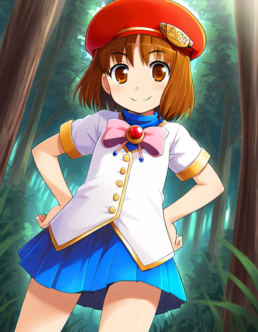 (tmasterpiece, beste-Qualit, 1girl:1.2, solo:1.3), Lyubava, hairlong, green colored eyes, brown-hair, braid, ((A red hat with yellow circles)), headdress, blush stickers, freckles, wrapped in a white towel, Droplets of sweat, sauna, stocklings, low-cut, Flirtation, humble, smile, Sun light, tiny thighs, thights, flat torso, sexypose, pussy, spread legs
