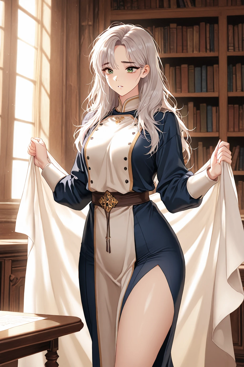 "(masterpiece:1.1), best quality, (NSFW:1.1),
1girl, gyaru, (80s anime style:1.3), (eyelashes:1.5),
(intricate high detailed body:1.2),
(silver hair:1.1),
(hair slicked back:1.2), (bob cut:1.1),
red eyes,
(pale skin:1.1), (curvy body:1.2), (small breasts:1.1),
(happy, smile:1.2), blush,open mouth,
(school uniform, skirt, midriff peek:1.1),
zipper, knee socks, long gloves, hoop earrings, necklace, hair ribbon,
standing,
upper body,
(classroom:1.2)"