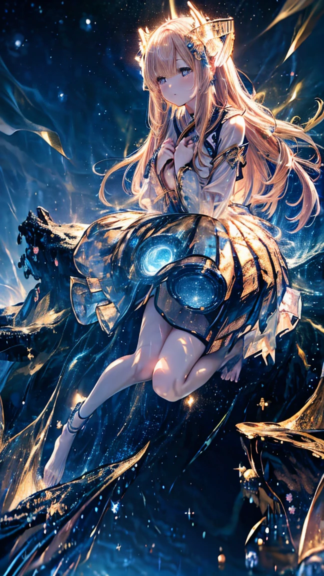 ((highest quality)),(Ultra-high resolution),(Very detailed),(Detailed Description),((The best CG)),(A masterpiece),Ultra-detailed art,Amazing drawing art,(Fantasy art with intricate detail:1.5), (Dark skinned female warrior:1.5),anger:1.4,(A well-trained body:1.4),strike:1.6,Dynamic Pose:1.7, (Throw the universe:1.6),Shattering:1.6