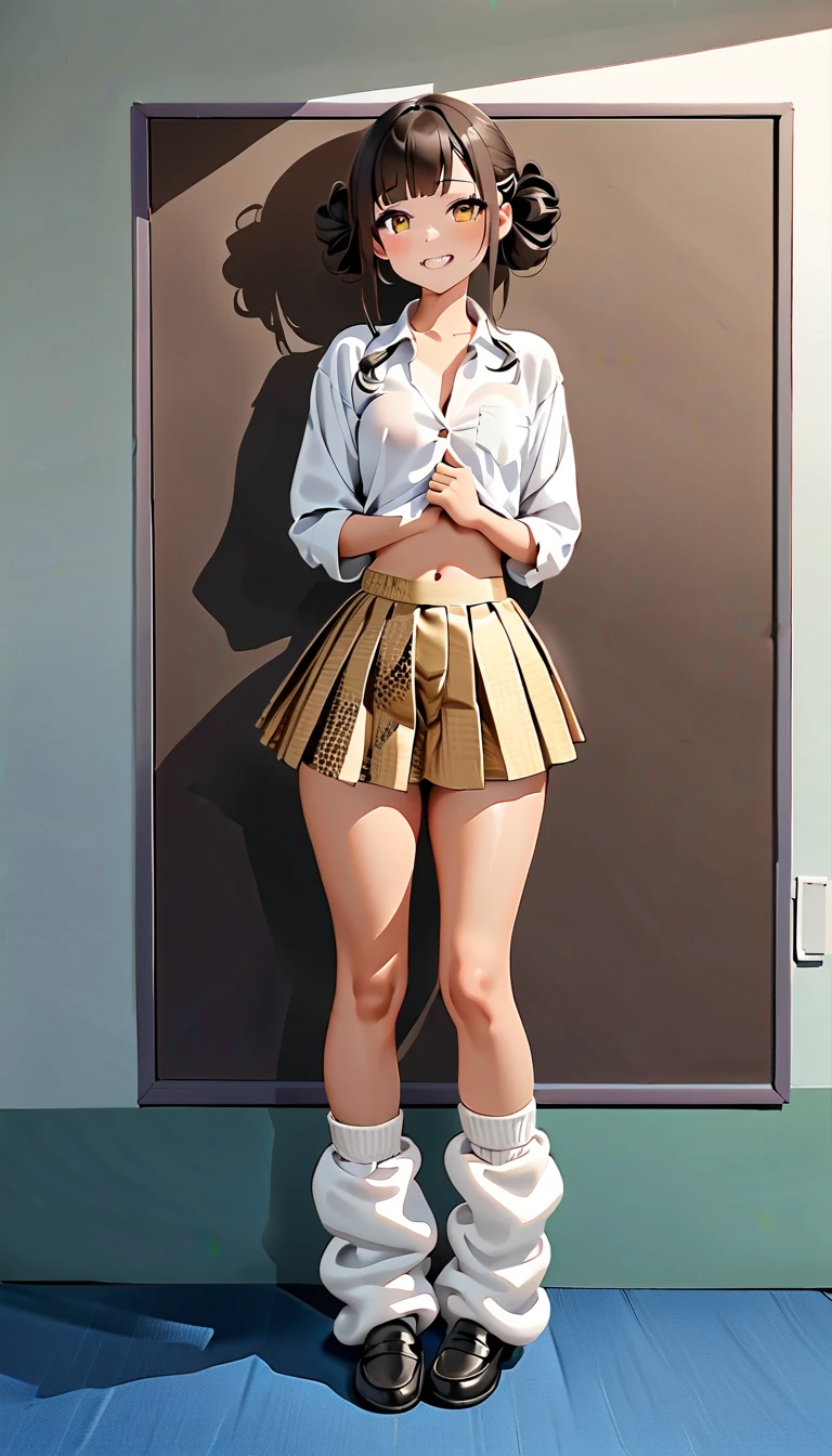 (best qualtiy,8K,32K,tmasterpiece,hyper HD:1.2),Photos of lewd women,nedium breasts,full bodyesbian,sface focus,Oversized underwear,cellular phone,simple backgound,from the above,looking at viewert,