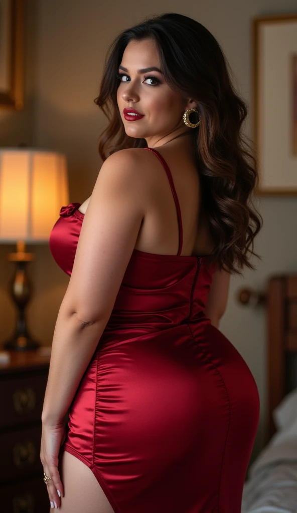 A sexy/cute dickensian lady sweet/wholesome lucy pinder young. skinney , curvy, hyper-hourglass figure. Absurd dress. Sexy dress, show hips, side view, perfect side view, Exudes love, full body view, . Thick Red hair. Skin hugging dress.
