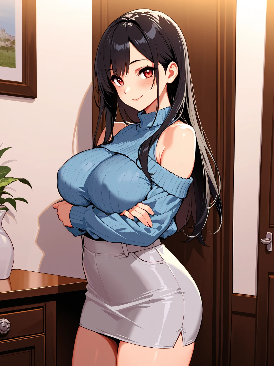 (8K, Best quality at best, tmasterpiece:1.2),\(Eyes detailed\),(\(Clothes detail details\)\),full bodyesbian,(Colossal tits),(sface focus) ,Very detailed CG unified 8k wallpaper,hugefilesize,ultra - detailed,A high resolution,hoang lap,beautidful eyes,ray traycing,Dramatic shadows,Detailed pubic hair,dramatic angles,hyper-detailing,(1 girl:1.3),(Alone),,a matural female,Long hair black,green-eyed,dressed in(short crop top,denim short),