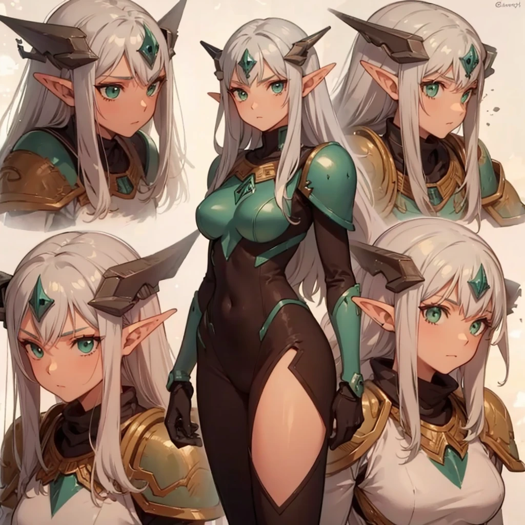 fantasy, elf, girl, dark skin, earrings,
