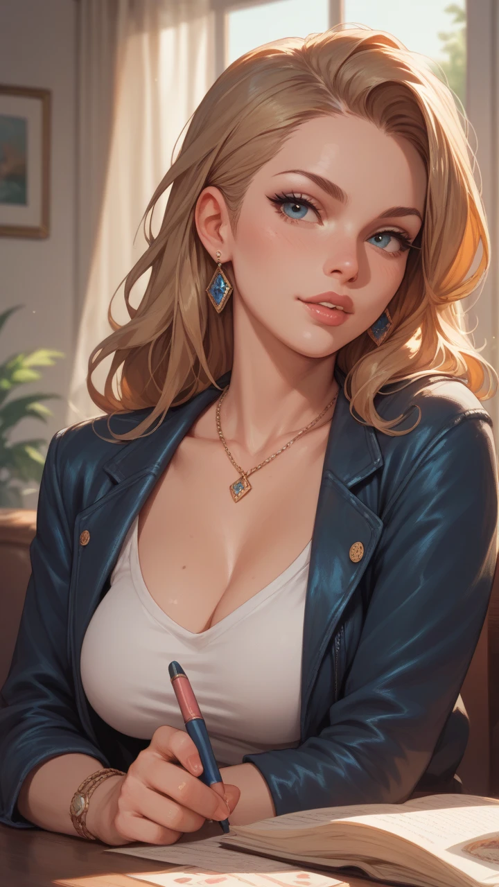 A beautiful woman posing for a photo