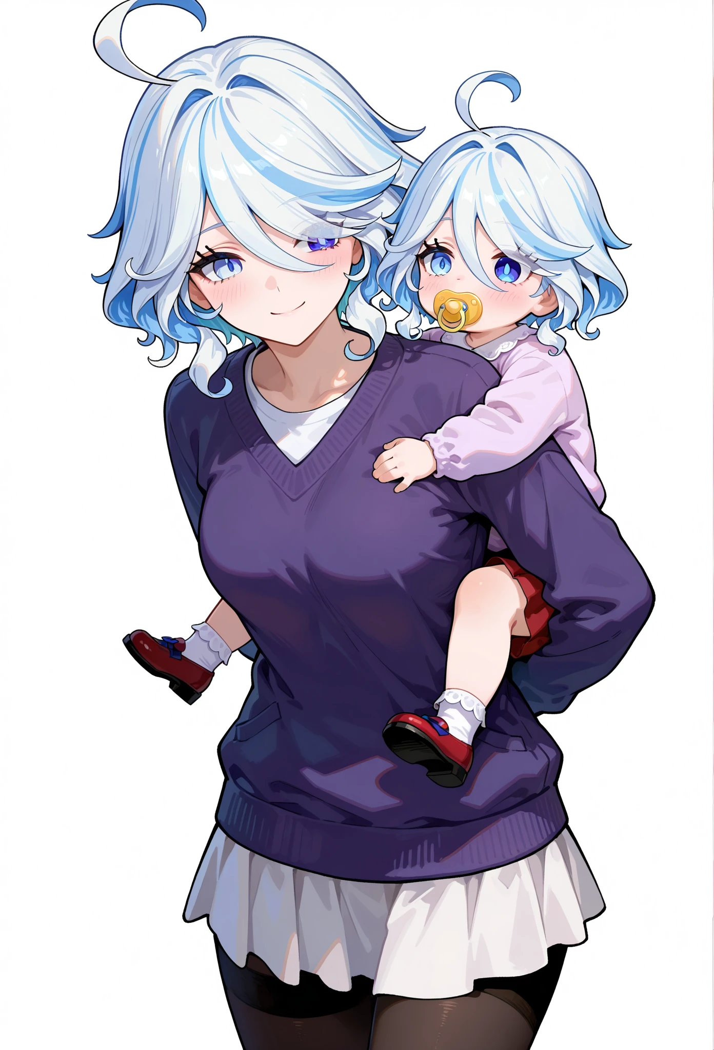 The original god Nasida God Loli 500 years old white hair two-dimensional