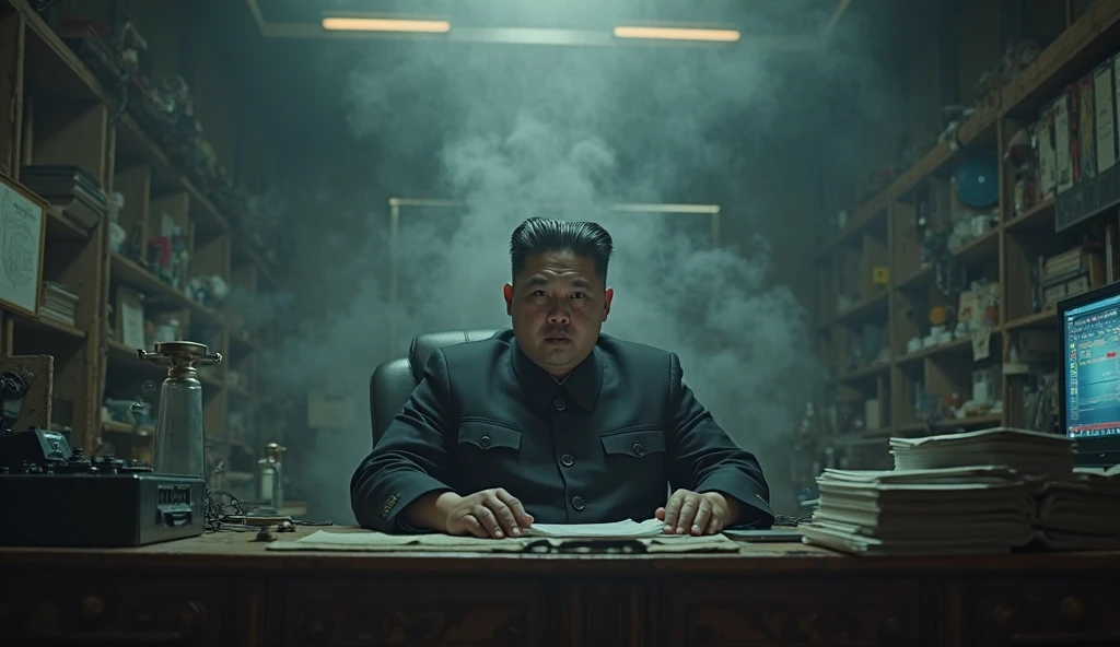 Kim Jong Un smoking a joint