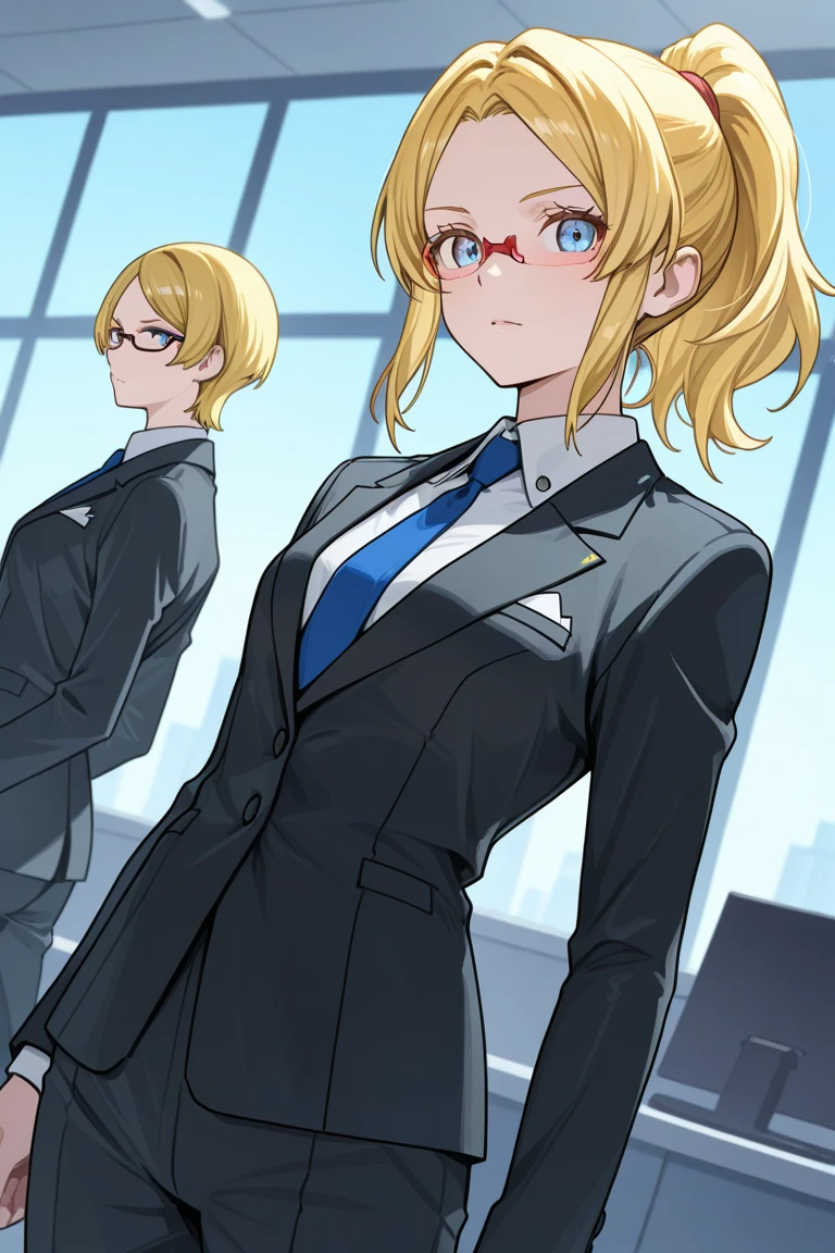 anime,Michelle,Big Breasts,Blonde,short,Glasses,suit,Terraformer
,cool,Muscular