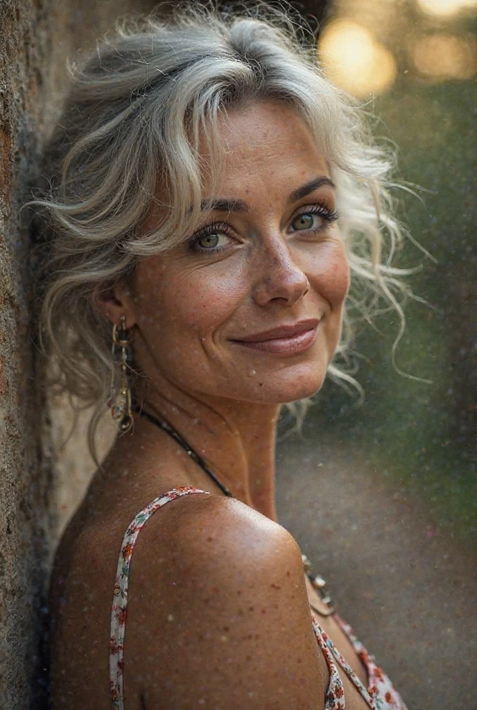 55 years old beauty with wet wear