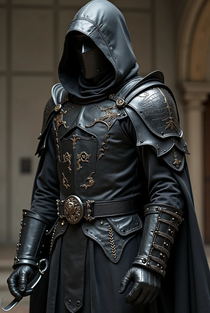 (masterpiece, photorealistic:1.4, extremely intricate:1.3), (photon mapping, radiosity, physically based rendering, ultra resolution, hyper-realistic, photorealistic:1.4, hyper-realistic, 8K), muscular man, ((black chrome late renaissance armor:1.4, chrome rivets (torso photograph), breastplate, rivets, black cloak), showing off his bulge, metal reflections, outdoors, medieval battlefield, intense sunlight, far away castle, moat, (glossblack hair, dynamic pose), sharp focus, dramatic, award winning, cinematic lighting, (film grain, bokeh, interaction)