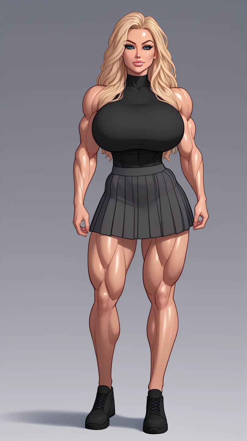 (masterpiece), (best quality), 8k,16k, (simple background, white background), ((full body view)) illustration,1girl, solo woman, alone ((Perfect Anatomy)), (Erotic Massive Female Bodybuilder:1.8), (Tall), (Long Legs:1.5), (Wide Hips:1.5), ((tight mintgreen skirt:1.2)), buttercup, (mintgreen hairband), (dark black hair:1.3), greendress, ((gigantic breasts:1.8)), slick bobcut, (black corset:1.1), shiny skin, (thick legs:1.2),