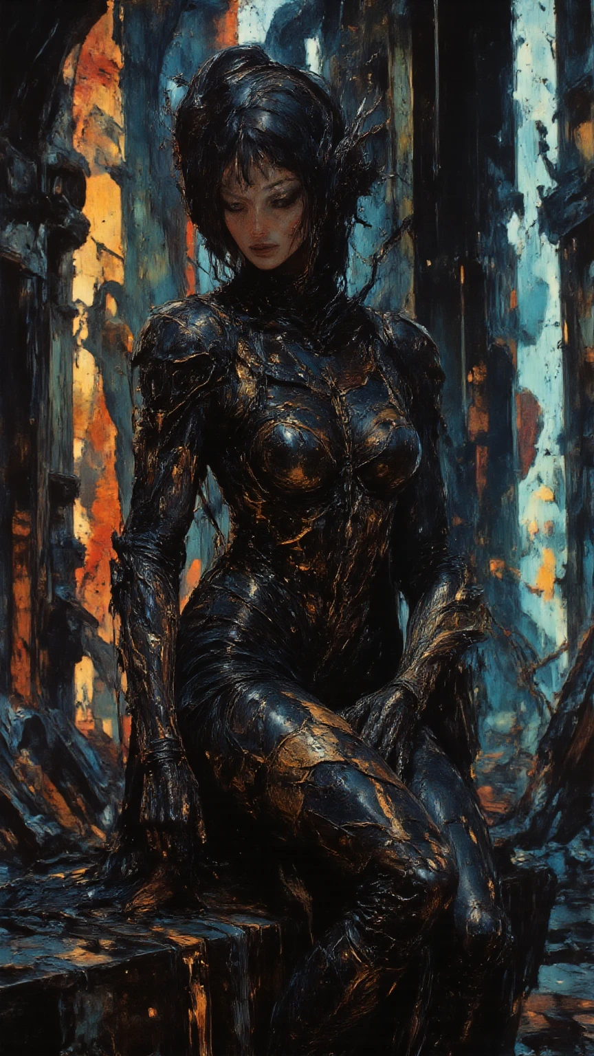 (body horror:1.4), (biomachine:1.3), (bloody:1.2), living being, (nipples), (colorful:1.2), Hans Giger, many hands, (zentangle:1.2),
oil on matte canvas, sharp details intricate, highly detailed, digital painting, rich color, smooth, sharp focus, illustration, Unreal Engine 5, 8K, art by artgerm and greg rutkowski and alphonse mucha
(masterpiece,detailed,highres:1.2),