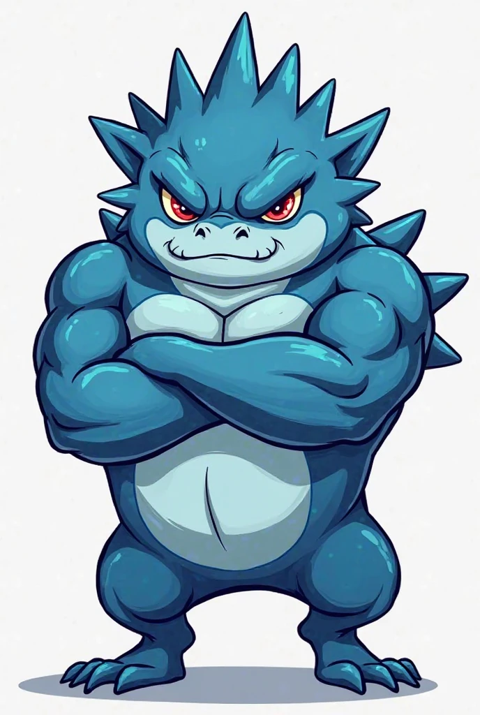 Pokemon Feraligatr, furry, massive belly, full belly, picking his teeth