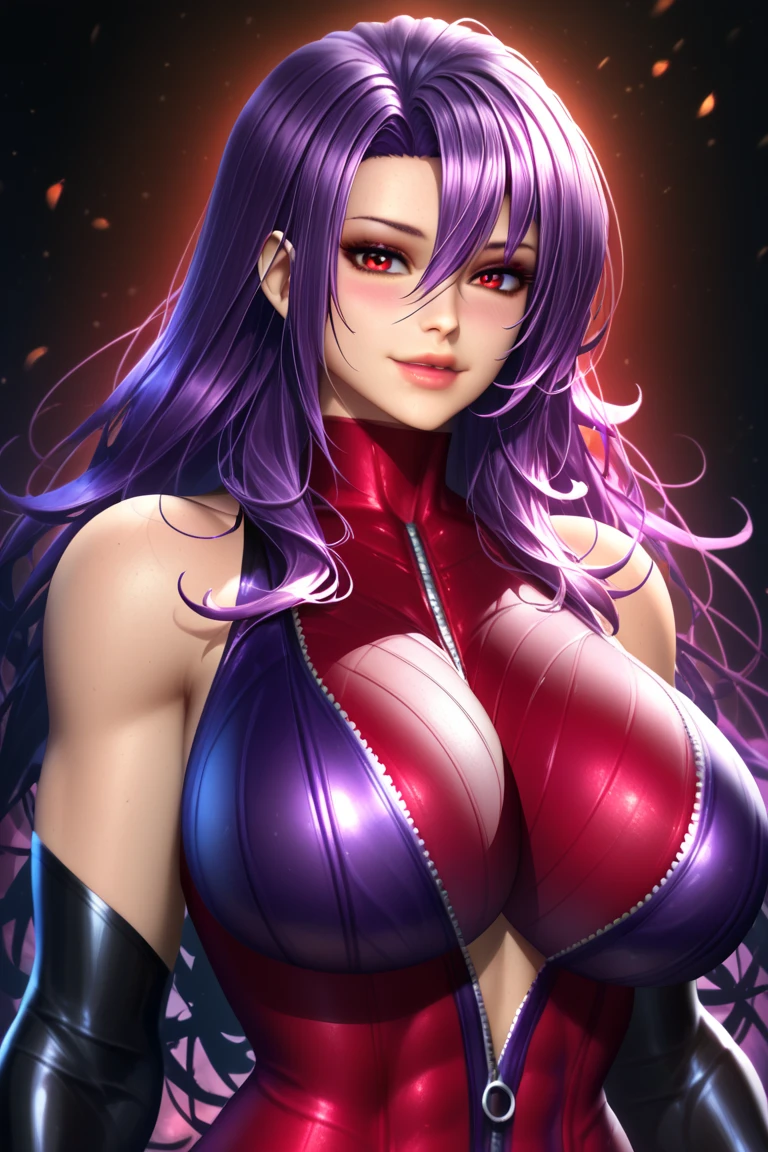 (tmasterpiece,Need,1girl,solo,The details are complex,color difference),photorealestic,((Medium breath)),cropped shoulders,huge tit,cleavage,Raised sexy,yae miko,Pink Long Hair,red headgear,Red highlight,Hair above one eye,Purple eye,耳Nipple Ring,sharp look,Perfectly symmetrical figure,choker,Neon shirt,Open jacket,high-necksweater,against a wall,brick walls,scribbles,dim murky lights,looking at viewert,((Mean streak,Cleavage is seductive,big breasts enchanting)),(((sakurabackground))), (((Glow-in-the-dark background)))