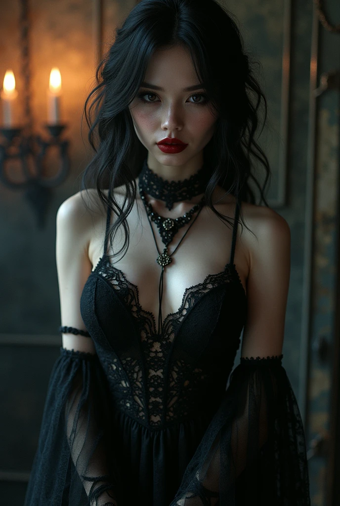 arafed woman with tattoos and piercings posing in a dark room, seductive cyberpunk dark fantasy, dark elf, cyberpunk angry gorgeous goddess, dark fantasy style, cyberpunk angry gorgeous druid, ornate cosplay, gothic - cyberpunk, dark fantasy mixed with realism, ornamental gothic - cyberpunk, beautiful dark elf countess, succubus | medieval, deviantart artstation cgscosiety