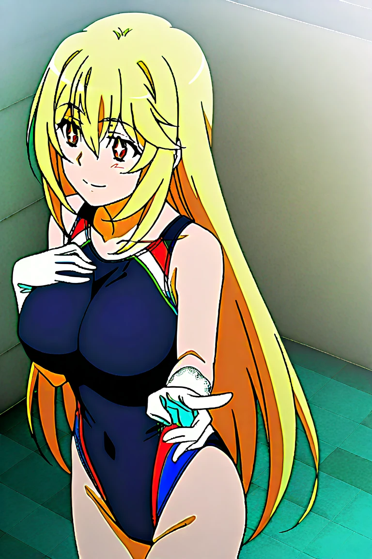 (Anime artwork, Anime Style, Studio Anime, Very detailed, up to date, Vibrant, Anime Coloring Book, High Contrast, masterpiece:1.2, Highest quality, Best aesthetics),((kisaragi honey:1.4)), (blonde hair:1.1), summer dress, (hair band, red), BREAK score_9, score_8_up, score_7_up, source_アニメ, best quality, (Blue eyes:1.1),(With the sunset and the fence behind、Receiving a confession on the school rooftop。I got closest to that smile:1.1), (Place your hands on your chest:1.3), Two Arms, (cinematic angle:1.1),