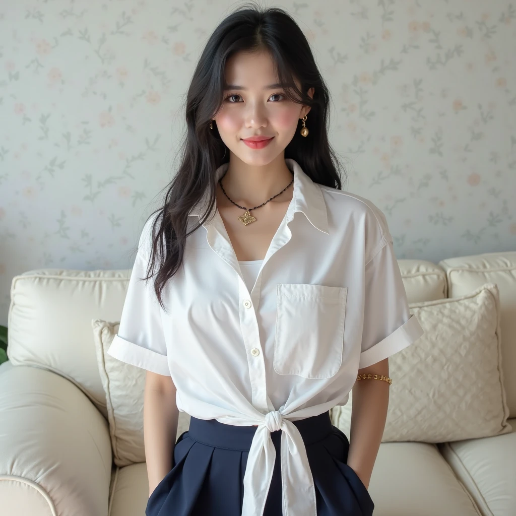 A cute girl who has been and tied up、Beauty、Make your eyes even、My hands are tied with ropes、Inside the hotel room、Short sleeve shirt、it on a chair、Age 25、Medium build、Like real life、highest quality、