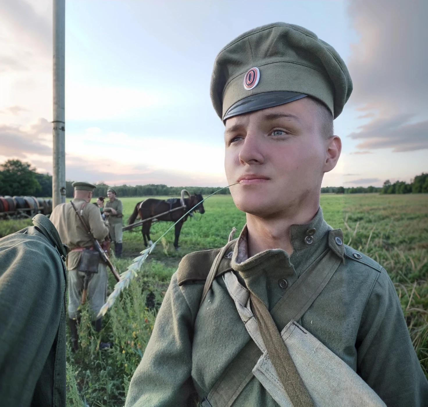 <lora:Lord_MilesV.2-000014:1> Lord Miles rounded face in the trenches ww1 combat