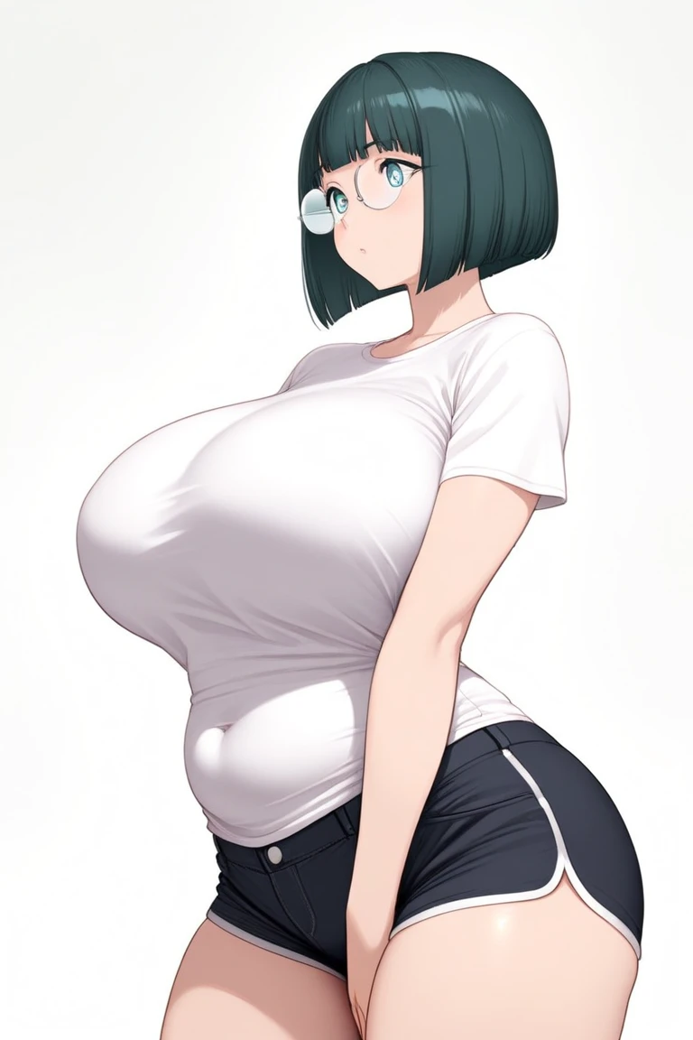 (Very delicate and beautiful:1.2)super model,Beautiful breasts,voluptuous,【bike shorts】,,,highest quality, High resolution, 8K,, Large Breasts,, Vivid details, ,Sweet smile,