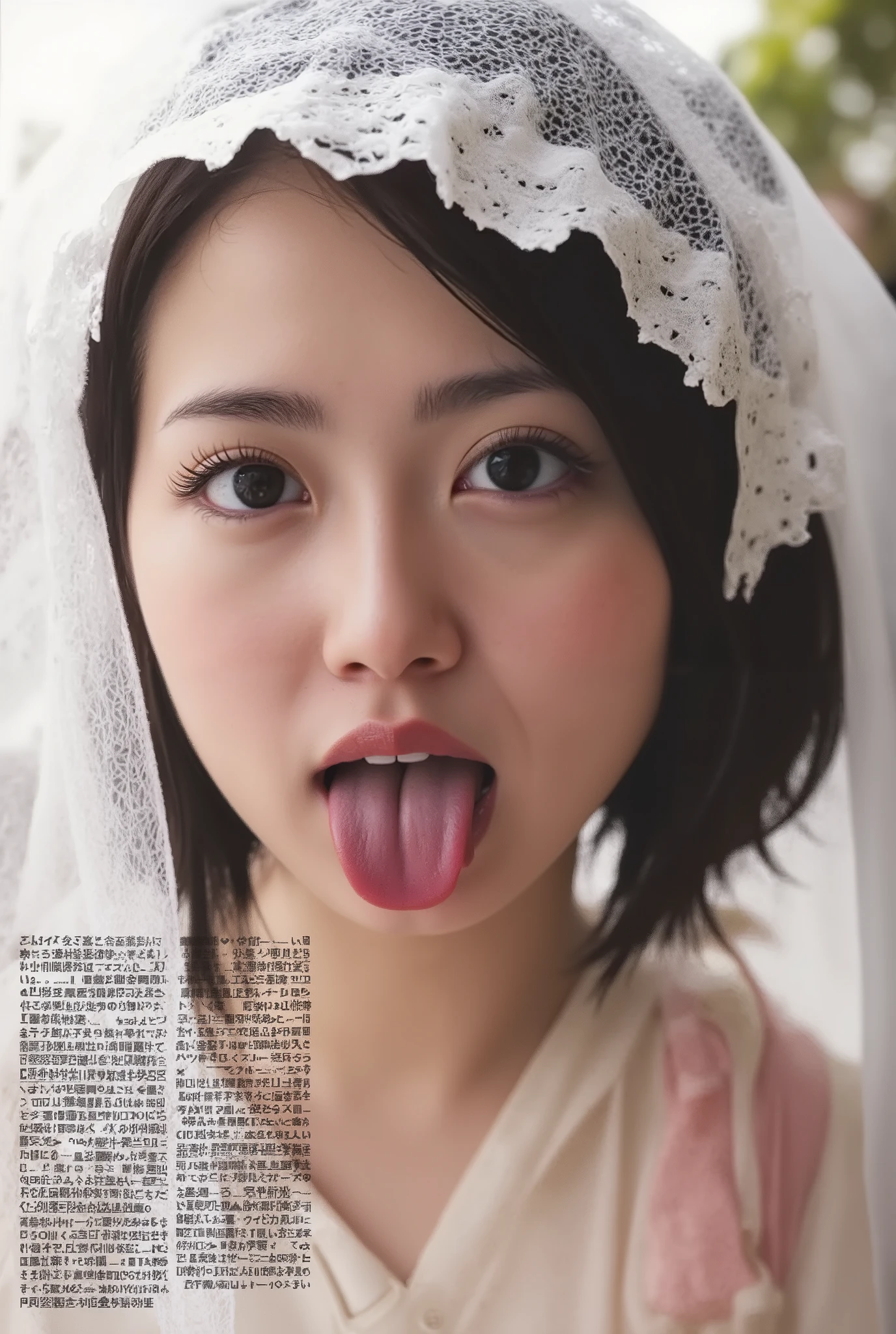 (( Best Quality )), ((masterpiece)), ( details), First-person perspective ,1 girl, sexy,( Bring Your Face Closer ),((I'm opening my mouth wide to show my tongue )),((underwear, short bob hair)), black hair , ((not wearing makeup))
