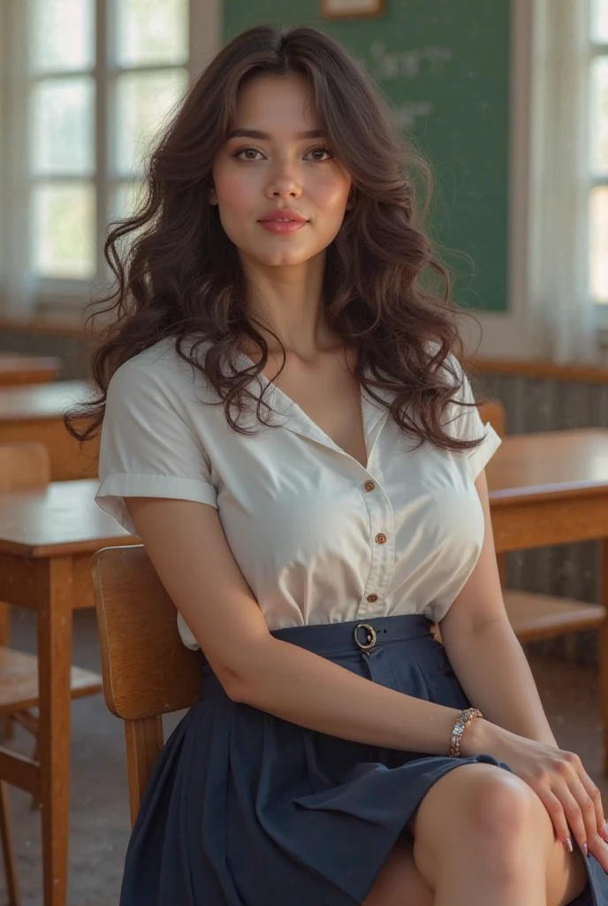 (photo \(medium\):1.4), (Princess Jasmine:1.3) as college professor, short skirt, white blouse, teaching, classroom, (picturesque:1.3) (idealistic:1.4) (maximalist:1.3) (stunning-environment:0.4) (skilled:1.3) (irresistible:1.4) (best resolution:1.4) (vray:1.3) (sharp:1.4) (most_detail:1.3)