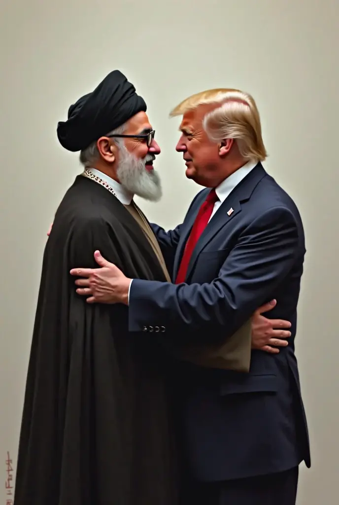 Donald Trump kissing Osama bin Laden