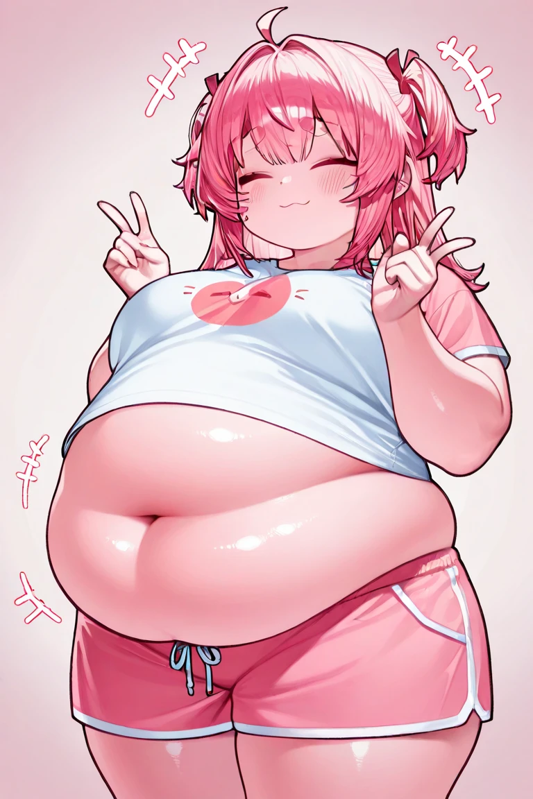 One Girl、Please open your mouth wide、Sticking out tongue、odor、Loud burp、Ahegao、stand、Micro Bikini、Squat、Giant、Abdominal swelling、Live Streaming Video、Pee、Furry