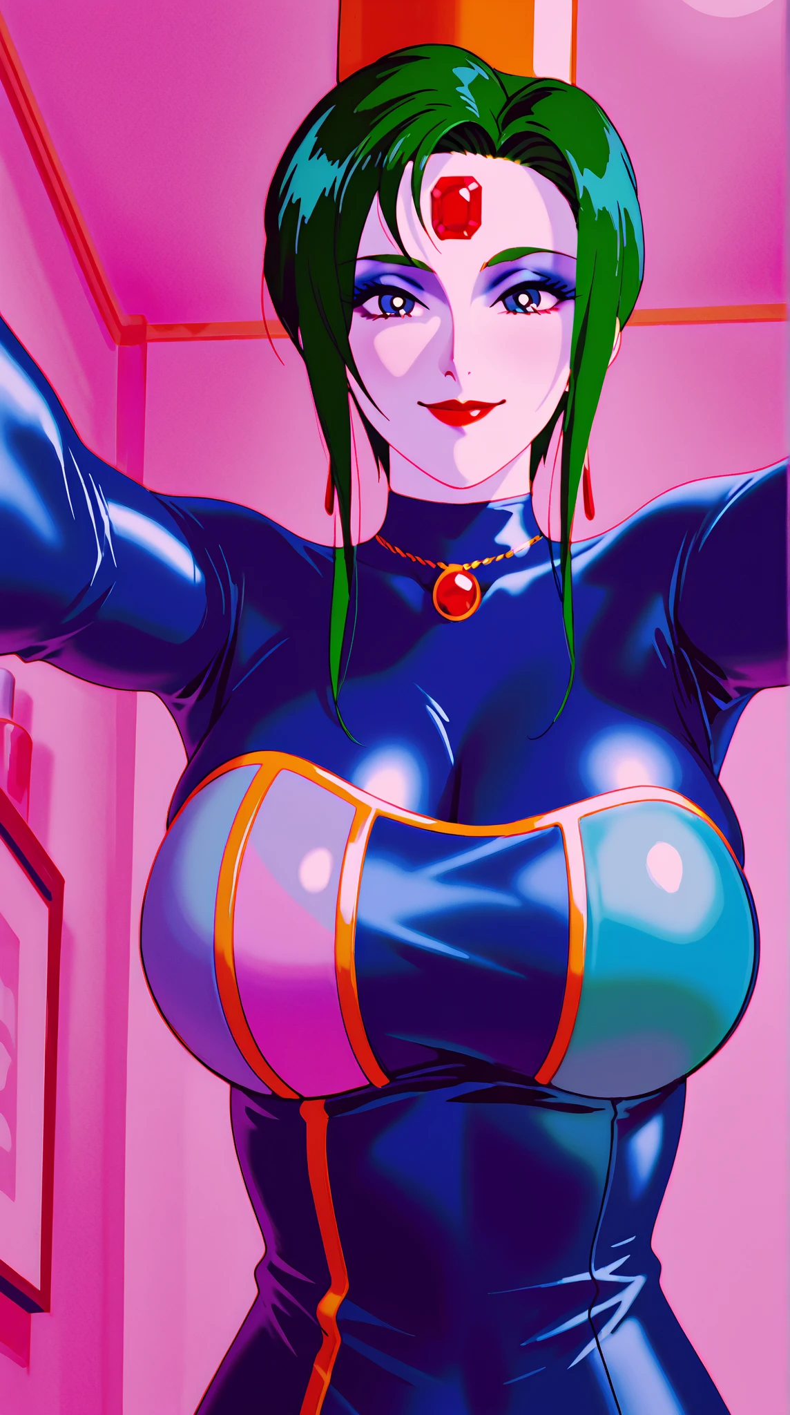(photorealistic:1.4), (masterpiece, sidelighting, finely detailed beautiful eyes: 1.2), masterpiece*portrait, realistic, 3d face, good photo, 4k, high quality, high resolution, hyper detail, realistic, reality, smooth graphics, realistic sexy wears, 3D, best resolution, sexy, good contrast, perfect shading, realistic skin texture, finely detailed, dramatic lighting, realistic lighting, amazing shadows, sexy and hot, huge breasts, huge butts, thicc thighs, everything she wears is tight, shiny and skinny, , shiny hair, extreme shiny skin, tight skinny shiny latex wears