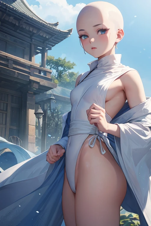 ((NSFW,nude,pussy))1 female,18-year-old,alone,(With background:bamboo forest,lotus,lotus flower,exterior,lotus池) She has short golden hair,stand on one'my feet,sweat a lot,Full body soaked,Seen from the front, hair straight, mostly cloudy sky,(((masterpiece),(Highly detailed CG Unity 8k wallpaper),highest quality,cinematic lighting,detailed background,beautiful and detailed eyes,bright eyes,black eye,(very elegant and beautiful),(Beautiful and delicate depiction of eyes),Super detailed,masterpiece,)),towards the camera,High resolution,Super detailed),publish one'chest of,nakedの性器, bulge,legs open,sexy and excited,camel toe,flushed complexion,open mouth,frontage,(wearing:kimono,naked,nakedchest of,nakedの下半身)