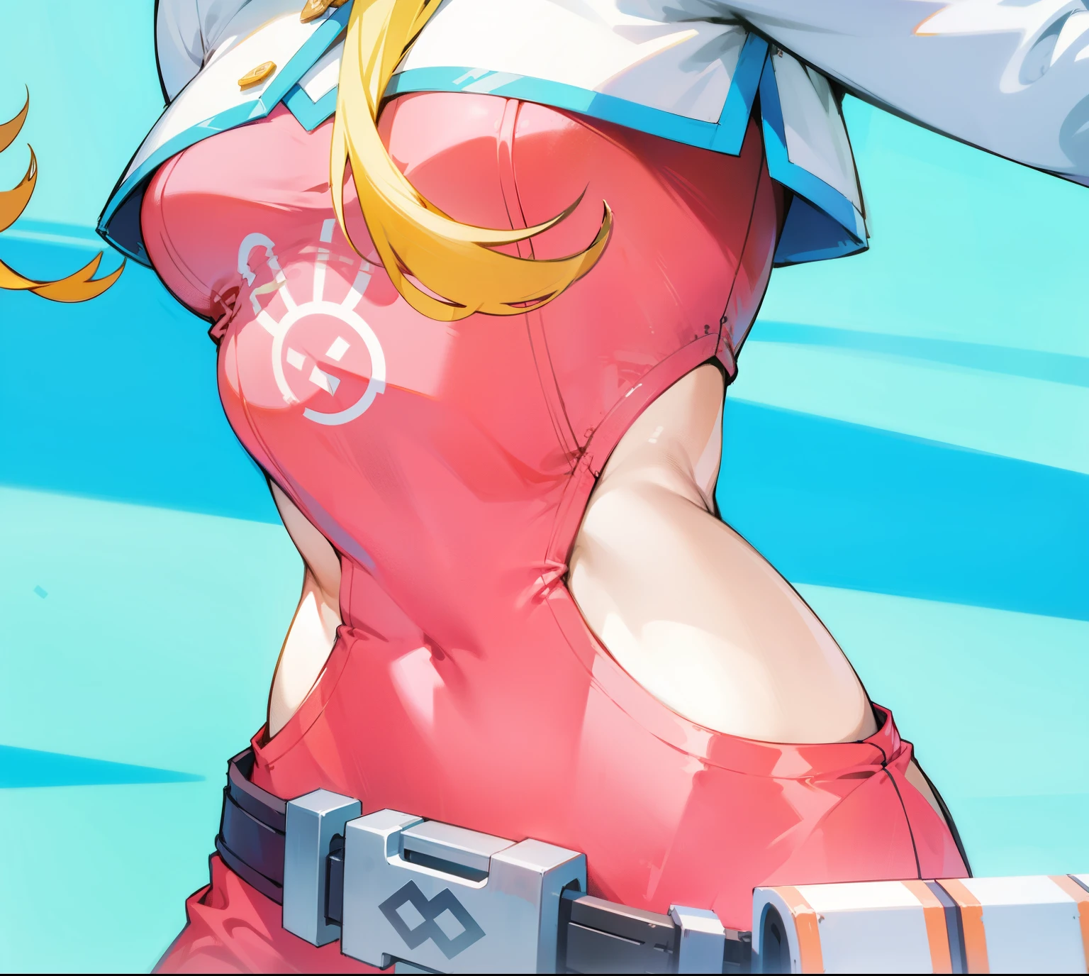 SNFW,(Highest quality:1.2),1 girl,alone,Are standing_Split,Ayanami Rei,(White leotard:1.2)、short hair,Blue Hair,bangs,Interface Headset,Hair between the eyes,Pixelated Background,Neon Light,Sci-Fi Color Scheme,Bright colors,Metallic texture,Detailed shading,Holographic interface,Dark atmosphere,High Contrast,Sharp focus,Twigs of hair,Reflective surface,Exquisite detail,High resolution,Studio Lighting,Red accents,ambiente lighting,Artificial Intelligence Assistant、Camel Toe