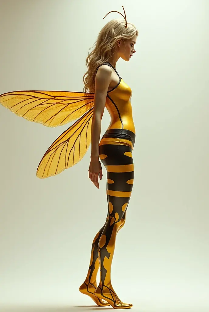 The beautiful and tallest chinese contortion adult girl with beautiful cheeks wears golden beautiful butterfly full lycra dancewear turtleneck unitard catsuit covered with white seamless polkadots that has a pair of yellow butterfly wings and golden beautiful butterfly lycra elastane dancewear hijab-like zentai hood with a pair of antenna.She is happy at forest to practice contortion performance.