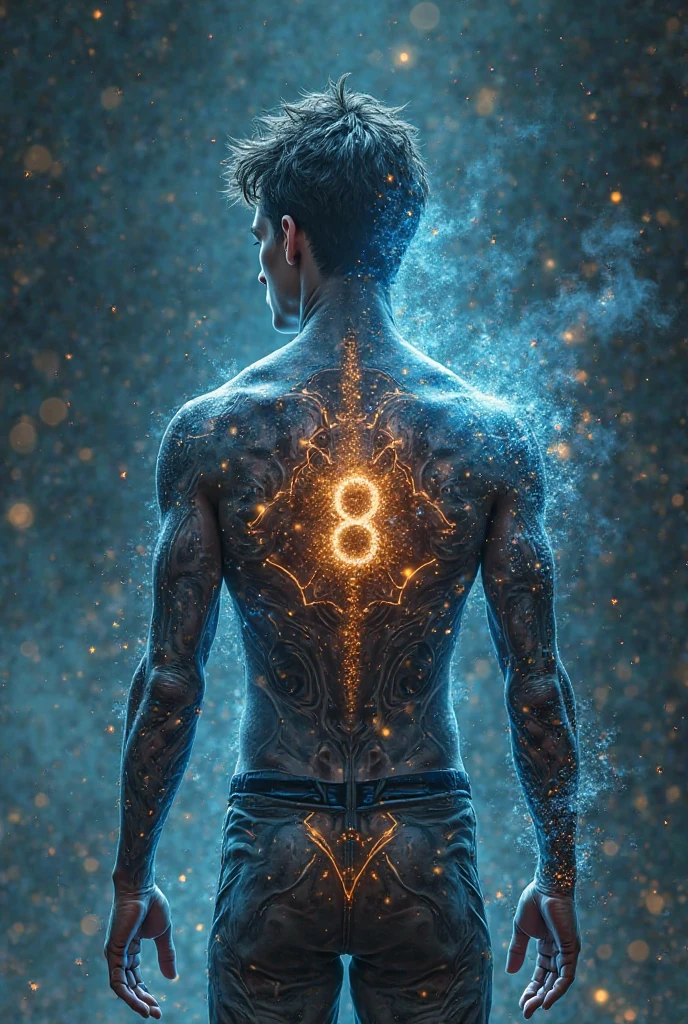 Generate an illustration-style image featuring an abstract and indistinct representation of a man, symbolizing a harmonious balance with the universe, exuding serenity, and emanating a subtle yet powerful presence.
Elements to include:
Abstract Human Form:
Create an abstract and simplified representation of a man. Emphasize fluid lines and shapes, avoiding detailed facial features and specific anatomy.
Experiment with poses that suggest a state of equilibrium and poise.
Balance with the Universe:
Illustrate a connection between the abstract man and elements of the universe. This could include celestial bodies, natural elements, or cosmic patterns.
Use symbolism to convey a harmonious relationship between the man and the vastness of the universe.
Serenity:
Convey a serene atmosphere through the use of calming colors, soft gradients, or gentle lighting.
Consider incorporating elements like flowing water, gentle breezes, or other serene details to enhance the peaceful ambiance.
Subtle Power:
Depict a subtle but palpable sense of power or inner strength emanating from the abstract man.
Explore creative ways to represent this power, such as energy auras, glowing elements, or dynamic lines.
Style Preferences:
Soft and Blended Colors:
Utilize a calming color palette with soft and blended tones. Incorporate shades of blues, greens, and purples to evoke a sense of tranquility.
Maintain a balance between warm and cool colors for visual appeal.
Flowing Lines:
Emphasize flowing and dynamic lines to create a sense of movement and energy.
Experiment with the use of curved lines to convey a graceful and balanced posture.
Minimalistic Details:
Keep details minimalistic to focus on the overall composition. Avoid intricate details in facial features or clothing.
Use simplicity to evoke a sense of timelessness and universality.