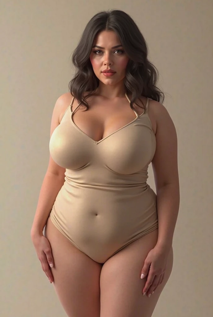 a fabulous girl with thick thighs, ultra-realistic image, HDR quality, thick thighs, light skin tone, very long hairs, ponytail hair, hight density of hair, hair color pitch black with little blonde highlights, wearing negative clothes, slightly fat body, very , areolas are visible, female genitalia is visible, focus on the character, sharpen image, extremely attractive face, young age, full body image,