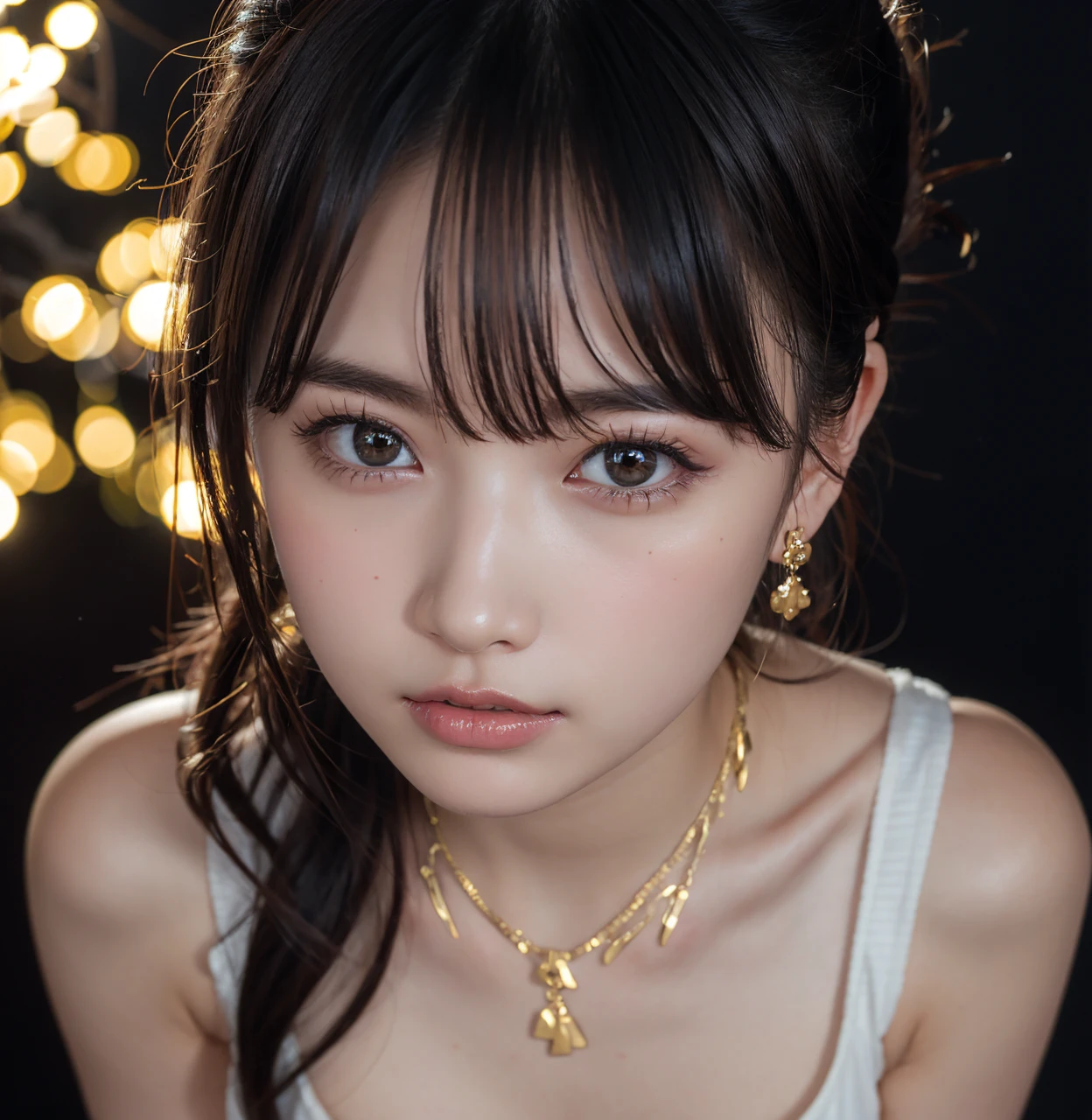 ((masterpiece))、(((Highest quality)))、((Very detailed))、(Surreal)、(Upper body portrait)、(Highly detailed CG illustrations)、(Very delicate and beautiful)、Highest quality、Realistic texture、Realistic skin feel、realism、Absolute rules、最高masterpieceのバランス、The most beautiful composition of a woman、Realistic creation and expression、