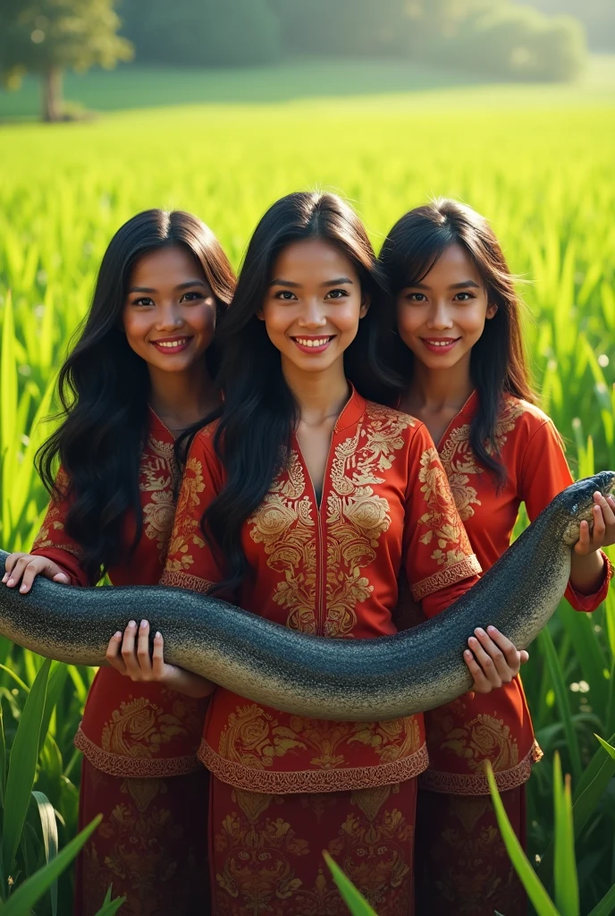 A Lenda da Cobra Branca, Twin sisters with the green snake, the upper body is a human being, The lower part of the body is a snake, The two are entangled in the stream, O som da floresta de bambu, A cachoeira ao longe, estilo antigo, Chinese style, cinematic sense, realismo, ..3d