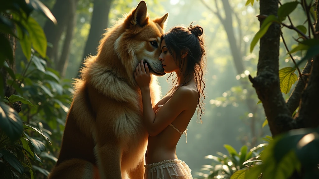 Hot female dog seducing male dog