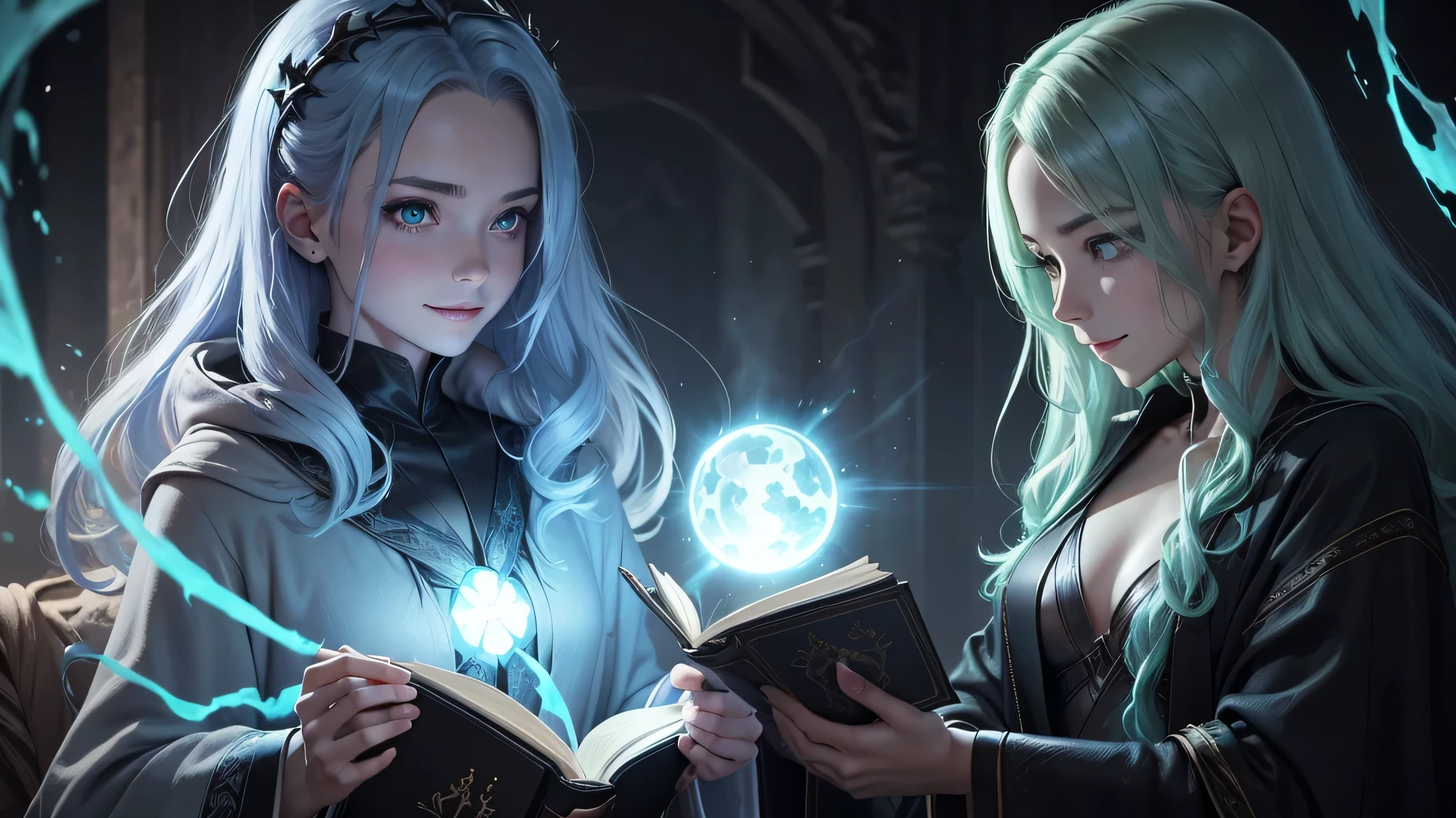 Magic Book,Blood,Night, Dark, (Fantasy),infinite,deep blue sky,The abyss of knowledge,Cowledge,((masutepiece)), (((Best Quality))),((Beautiful fine eyes)),(Eye lashes)、beautiful Girl、Dragon protecting a girl、(女の子1人)、Golden hair、The long-haired、abyss eyes、glowy skin、oils、small tits、(Bird body、pluma)、Wizard robes、tattered cloth、Teenchi、elvish、Super delicate CG Unity 32k wallpaper、masterpiece, ((ultra-detailliert)), ((illustratio)),colourfull,wall-paper,The energy,Unknown terror,Incomprehensible,Around the magic,Magical surroundings,magic wands,Boken,Flying pages,Know everything,Predict the future、Get to know the past、Infinite wisdom、blue flames、Warlock、magic circles、Pentagram、Spells、mantra、Singing magic