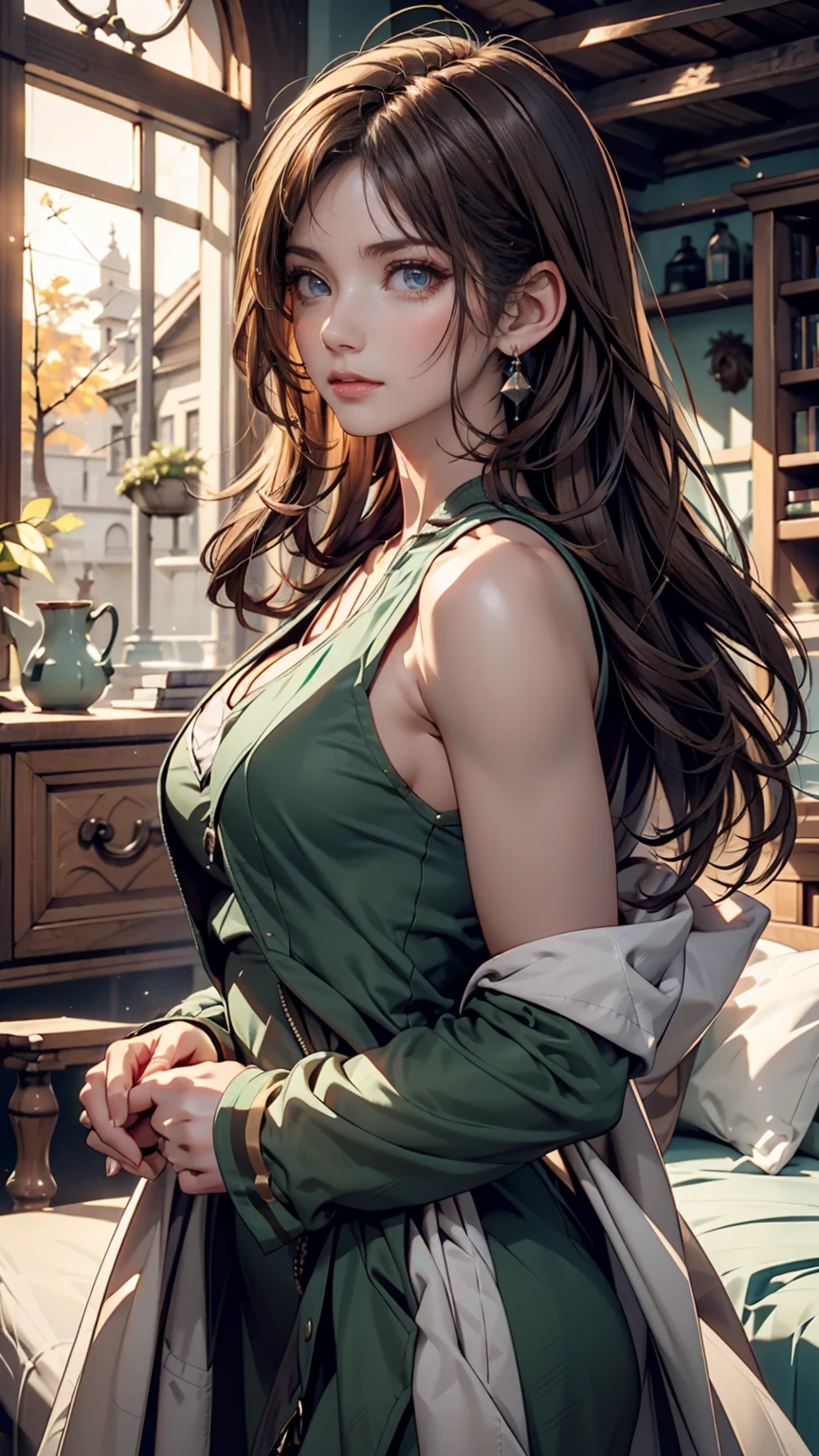 anime, High resolution, Woman close up ((Red braided low ponytail hair)) and (((the most beautiful Green eyes))) in (((Blue clothes))), (((determined)), 8k, Unreal EnGine 5, オクタンレンダリンG, Cute, GamanG, Yoon Gonji, G.To, Gosonjak, Schloop, Severe, Dorm, Noah, trendinG on pixiv, Fan Box, Sketch, masterpiece, Detailed face, smooth soft skin, biG dreamy eyes, beautiful intricate colored hair, Symmetric, anime wide eyes, soft liGhtinG, Concept Art, diGital paintinG, 
