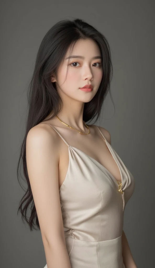 (masterpiece:1.3), (8 thousand, realistic, RAW photos, best quality: 1.4), (1 woman),(very sexy), (Beautiful makeover), (유난히 아름다운 realistic 얼굴), (Build a beautiful body) , (long eyelashes), (double eyelid), (black hair. parted, long hair:1.3), (아름다운 parted스타일), (Realistic and truly beautiful and delicate eyes), (beautiful and big breasts), (realistic and beautiful skin), (absurd), (attractive), (ultra high resolution), (extremely realistic), (very detailed), (golden ratio), (necklace), (earring), (So beautiful and sexy)