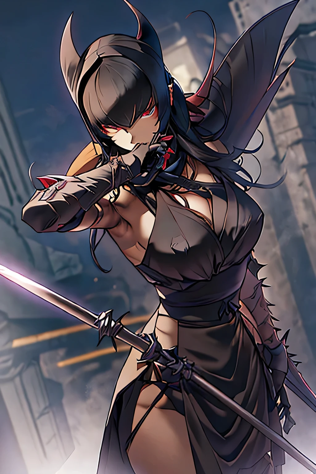 {{Masterpiece}}, Best Quality, Extremely detailed CG unity 8k wallpaper, dark background , Lens flare, Beautiful eye details, negro, side glance, multicolored hair, showy light, particles, (showy:1.5), (showy hair:1.5), looking towards the viewer