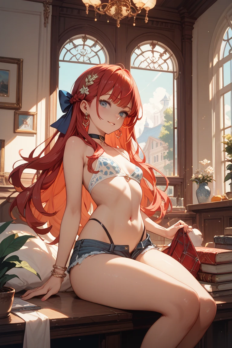 [（Transparent background：1.5）：：5]，（（（tmasterpiece））），（（（best qualtiy））），（The is very detailed））），illustratio，1girll，独奏，mistic，vivd colour，Shiny，Underwater transparent sealed hemispherical glass dome，whaite hair，red eyes，full bodyesbian，The barefoot，Long hair is calm and natural，Koi，Under the water，domes，closeup cleavage，Dynamic action，Lens perspective，（（（Box composition））），sit with legs crossed，Leaning against the bookshelf，Best picture quality，Swimsuit underwear，Raised sexy，Lots of nudity，gigantic cleavage breasts，Blushing and shy，whaite hair，The expression to cry
